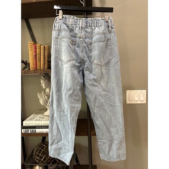 SHOW ME YOUR MUMU Emilia Elastic Waist Mom Jeans Blue Womens Size Medium - Picture 9 of 13